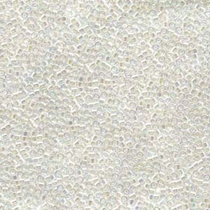 11/0 Miyuki Delica Crystal AB Glass Seed Beads 7.2 grams DB0051