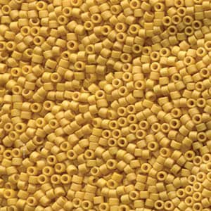 11/0 Miyuki Delica Frost Opaque Glazed Beige Glass Seed Cylinder Beads 7.2 grams DB2285