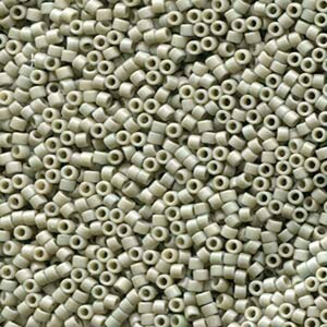 11/0 Miyuki Delica Frost Opaque Glazed Grey Glass Seed Cylinder Beads 7.2 grams DB2282