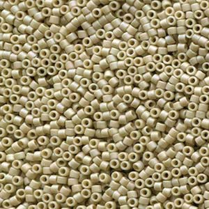 11/0 Miyuki Delica Frost Opaque Glazed Rainbow Ivory Glass Seed Cylinder Beads 7.2 grams DB2301