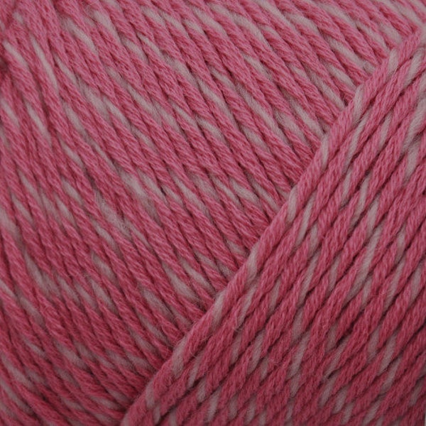 Serendipity Tweed Pink Carnation Synchrony Collection Cotton Wool 3 ply DK Weight 210 yards Pull Skein Made in the USA