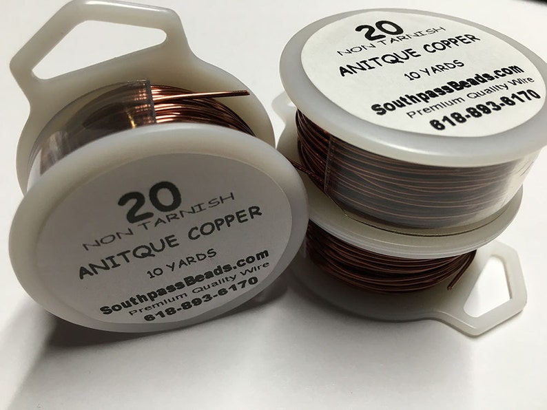 20 gauge Antique Copper Craft Wire 10 yards Made in USA Etsy