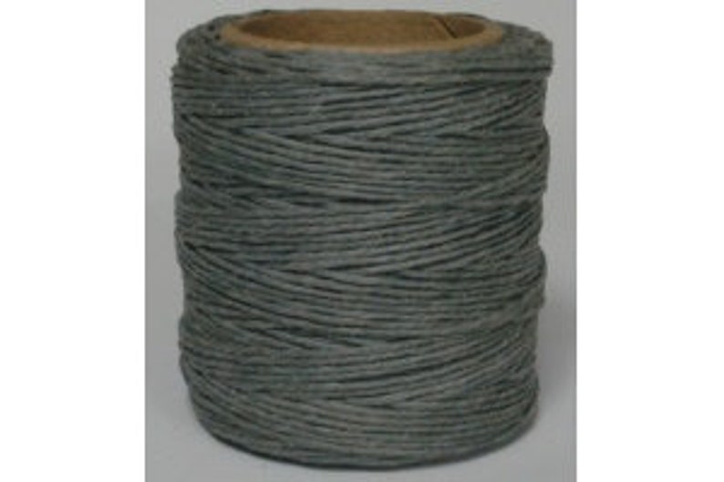 Waxed Polyester Cord Gray Maine Thread .040 1mm Grey cord Waxed Cord Bracelets Wrap Bracelets Made in the USA One Spool 70 yards