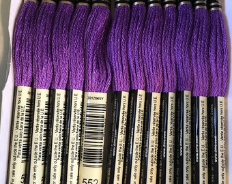 DMC 552 Medium Violet Embroidery Floss 2 Skeins 6 Strand Thread for Embroidery Cross Stitch Needlepoint Sewing Beading