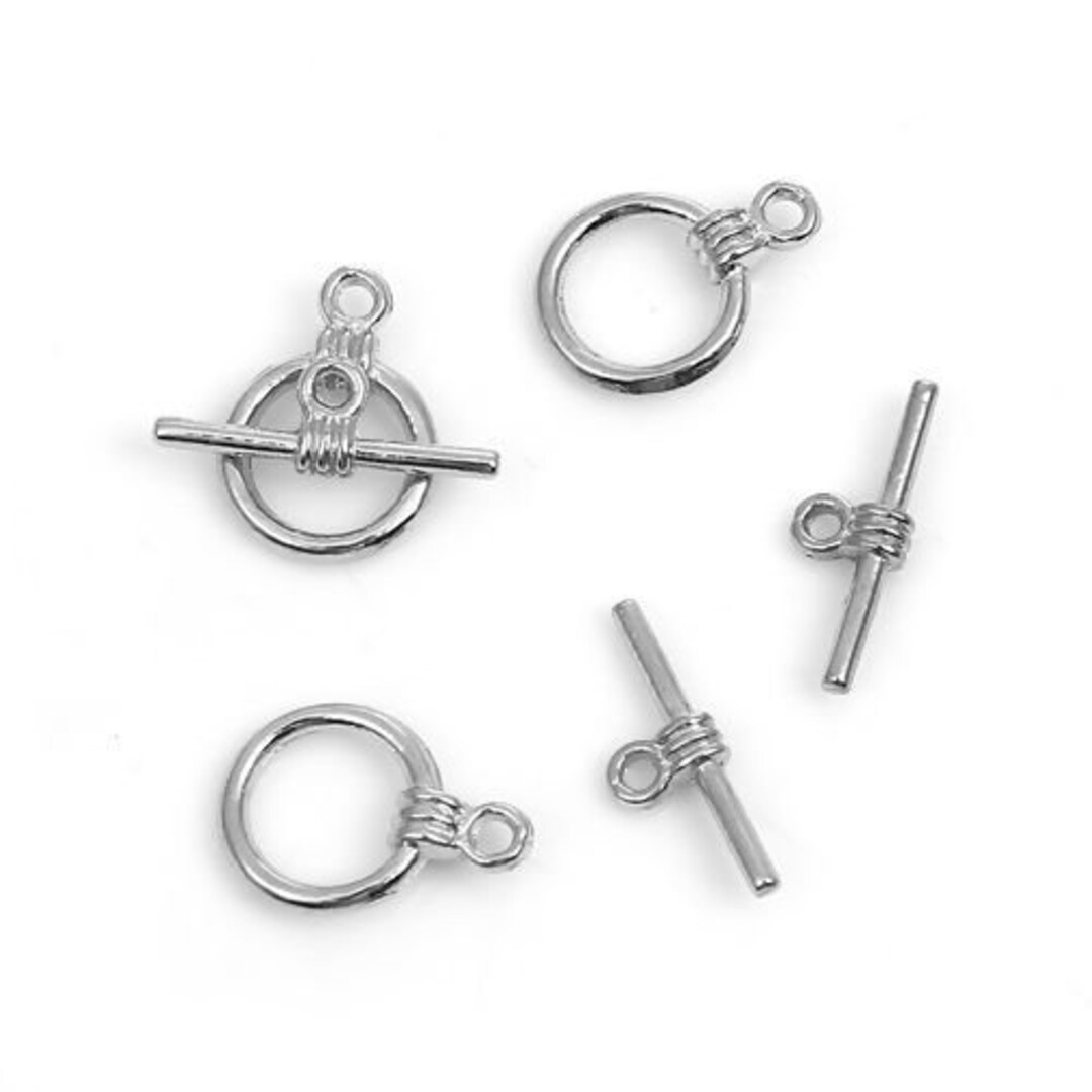 Silver Toggle Clasp Charm Bracelet – European Style, Compatible With Pandora Charms, Sizes 7.0" To 9.0" - View #2
