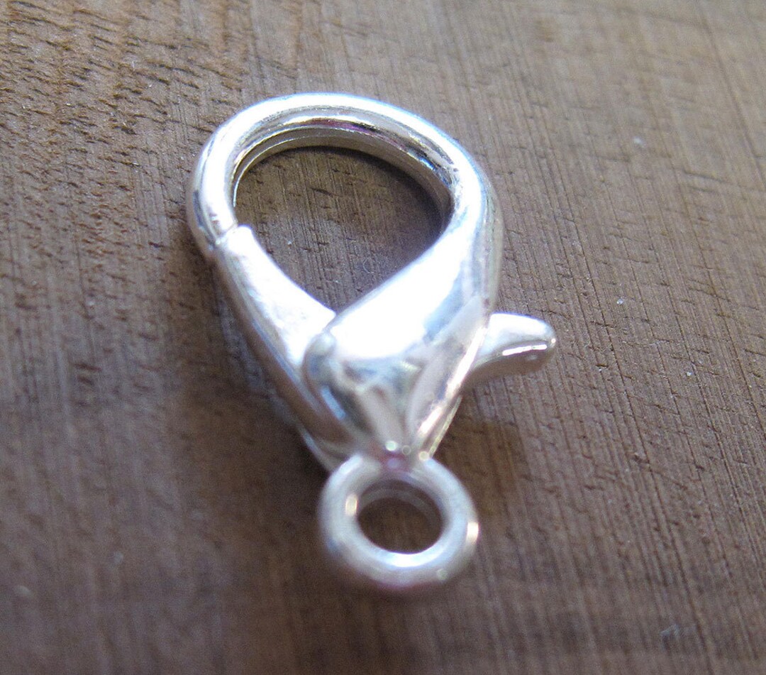 Lobster Clasp Silver Plated Large Lobster Claw Clasps 22mm X Etsy