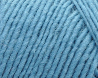 Lambs Pride Worsted Brown Sheep Blue Suede Wool Mohair Single ply Worsted Weight 190 yards Pull Skein Made in the USA Color 194