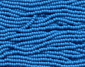 ON SALE 8/0 Turquoise Opaque Genuine Czech Glass Preciosa Rocaille Seed Beads 36 grams SB8-63050