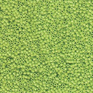 11/0 Miyuki Delica Opaque Chartreuse Glass Seed Cylinder Beads 7.2 grams DB0733