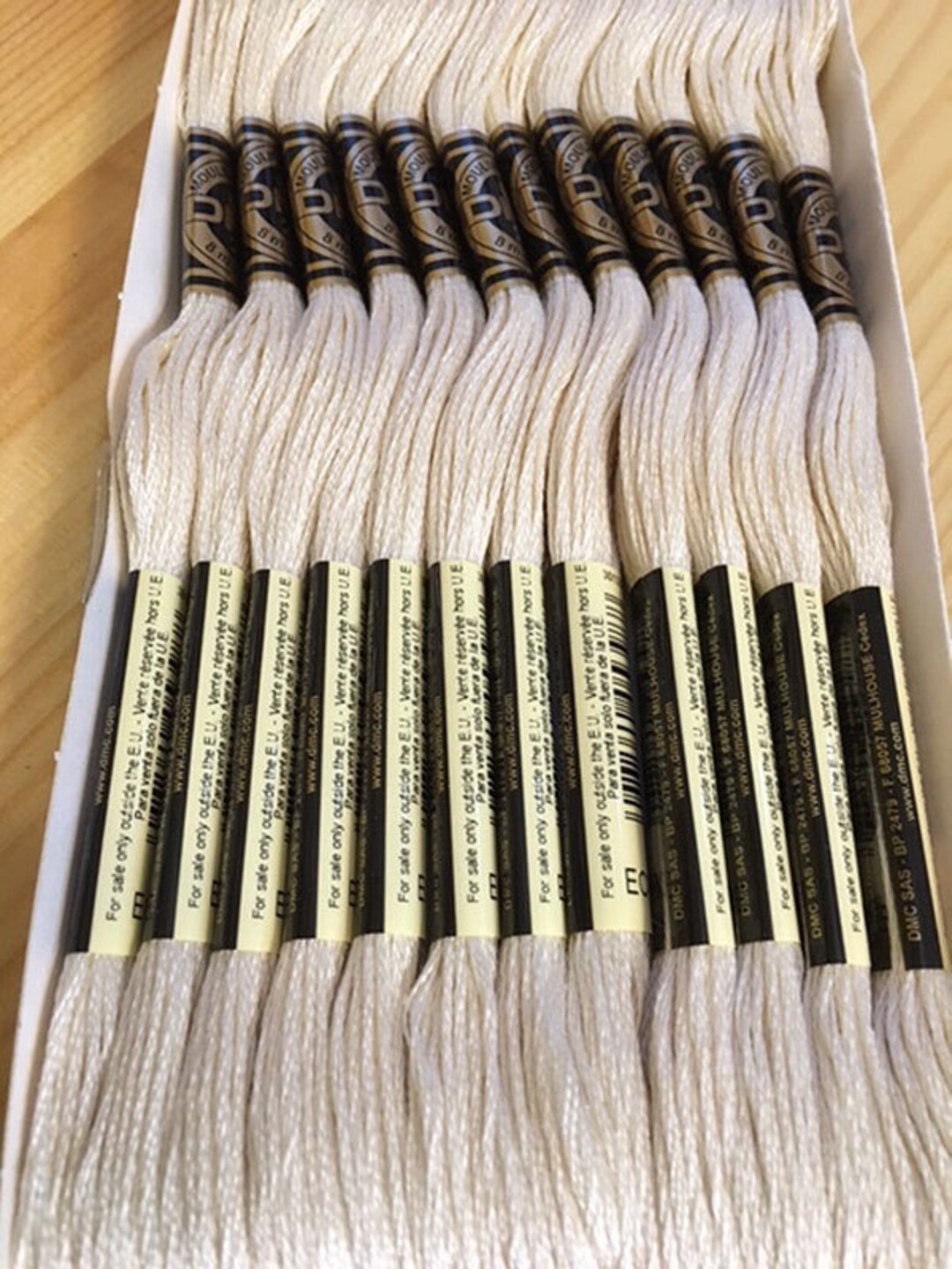 DMC Ecru Embroidery Floss 2 Skeins 6 Strand Thread for Embroidery Cross Stitch Needlepoint