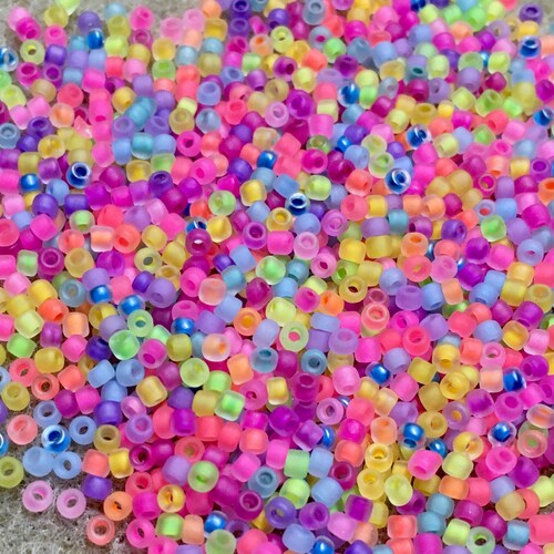 11/0 Matte Neon Mix / High Quality Japanese Seed Beads / 28 Etsy