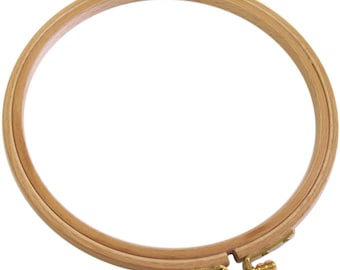 6 Inch Beech Wood Frank Edmunds Embroidery Hoop Brass Closure Smooth Round Edges Sewing Crafting Supply