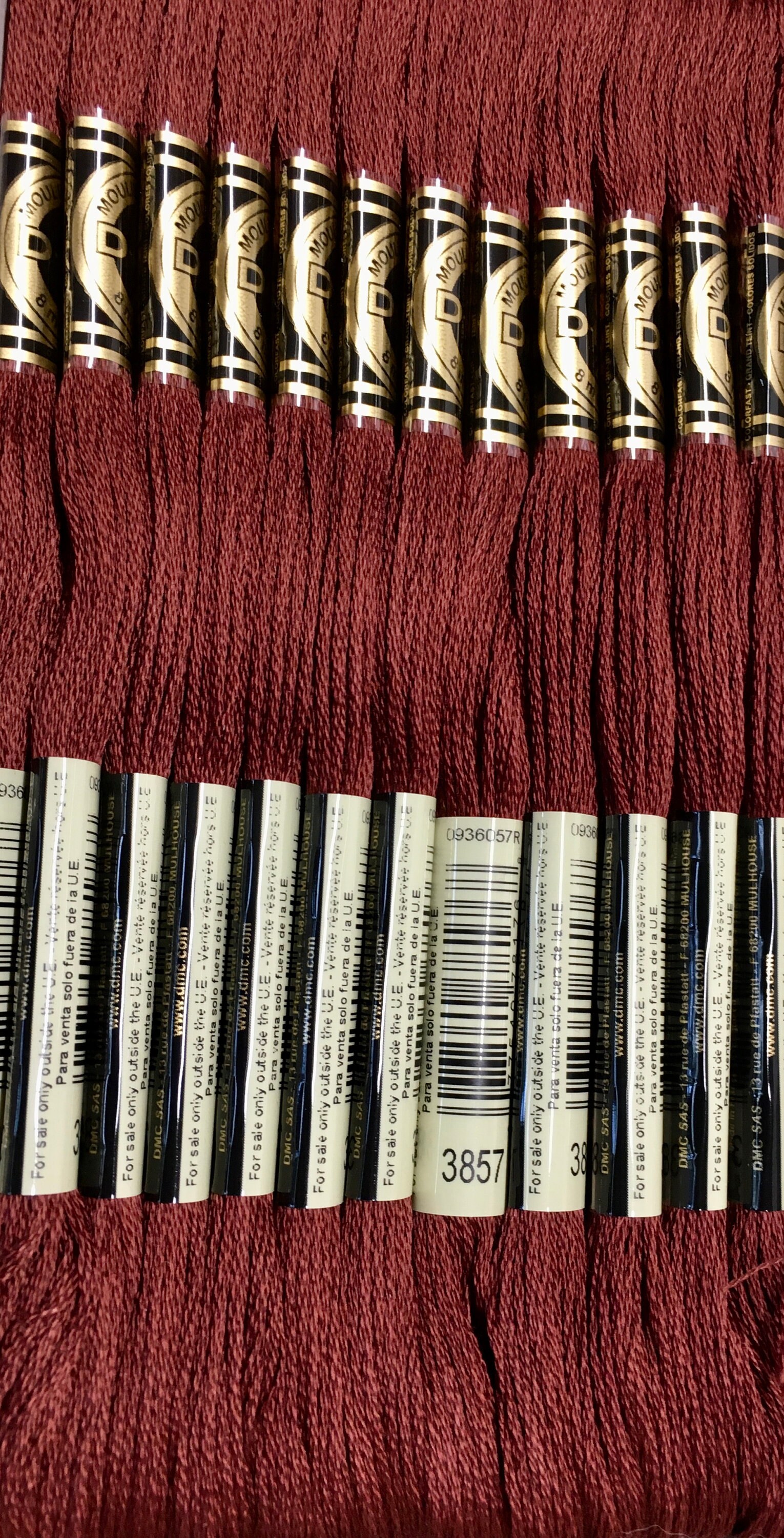 DMC 3857 Rosewood Dark Embroidery Floss 2 Skeins 6 Strand