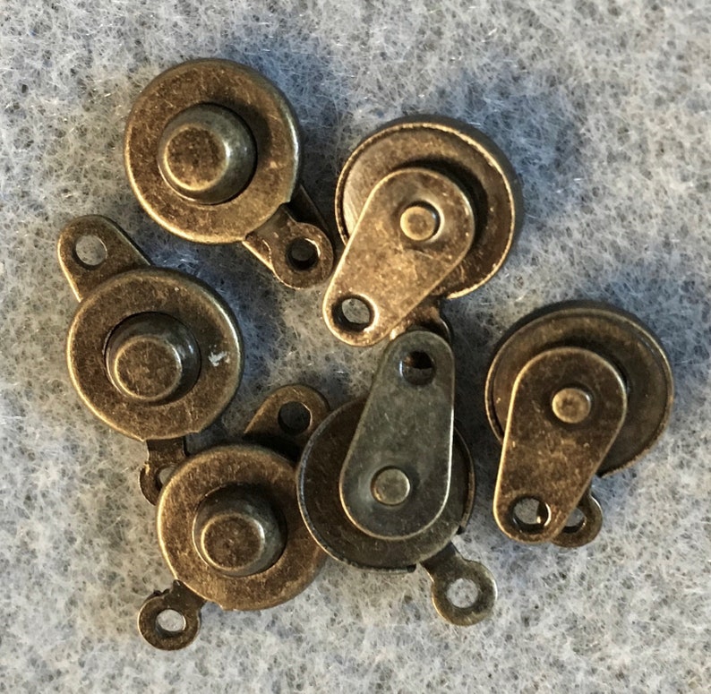 6 Snap Clasps Trailer Hitch Ball and Socket Clasps Antique Etsy