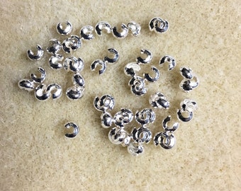 Crimp Covers Silver Plated Crimps 3mm for Crimp Beads or Tubes approx. 144pcs F419A