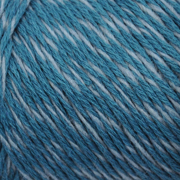 Serendipity Tweed Teal Orchid Synchrony Collection Cotton Wool 3 ply DK Weight 210 yards Pull Skein Made in the USA