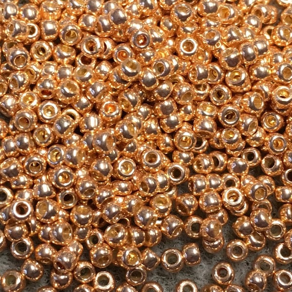 11/0 Perma Finish Copper Toho Glass Seed Beads 6 inch tube 28 grams P481A