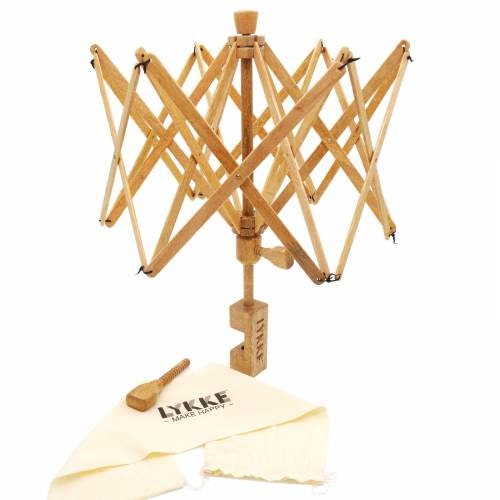 Handcrafty Wooden Yarn Winder for Knitting and Crochet Hooks, Wooden Yarn  Swift Hand Operated Large Yarn Ball Winder Combo 