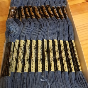 DMC 334 Medium Baby Blue Embroidery Floss 2 Skeins 6 Strand Thread for Embroidery Cross Stitch Needlepoint Sewing Beading 2 Skeins