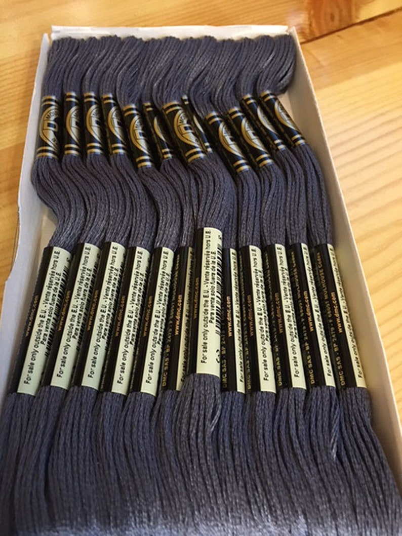 DMC 317 Pewter Gray Embroidery Floss 2 Skeins 6 Strand Thread Etsy