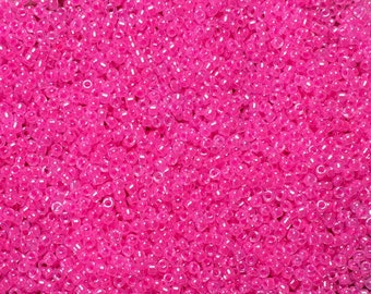 15/0 Dark Pink Japanese Glass Seed Beads 6 inch tube Approx 28 grams #518B