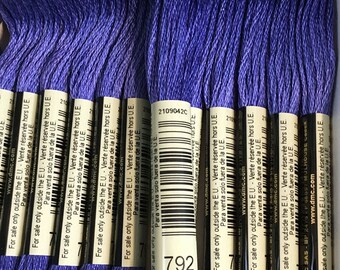 DMC 792 Dark Cornflower Blue Embroidery Floss 2 Skeins 6 Strand Thread for Embroidery Cross Stitch Needlepoint Sewing Beading