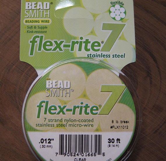 BEADSMITH FLEX RITE 7 STRAND Beading Wire .010 Clear 30 FT