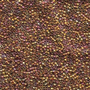 11/0 Miyuki Delica 24 Karat Gold Iris Glass Cylinder Seed Beads 7.2 grams DB501