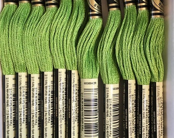 DMC 704 Bright Chartreuse Embroidery Floss 2 Skeins 6 Strand Thread for Embroidery Cross Stitch Needlepoint Sewing Beading 2 Skeins