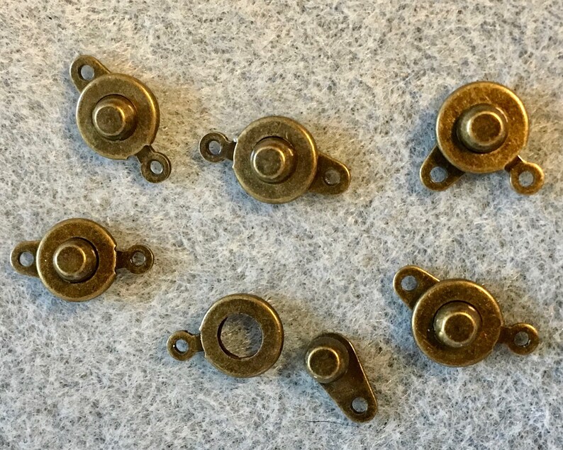 6 Snap Clasps Trailer Hitch Ball and Socket Clasps Antique Etsy