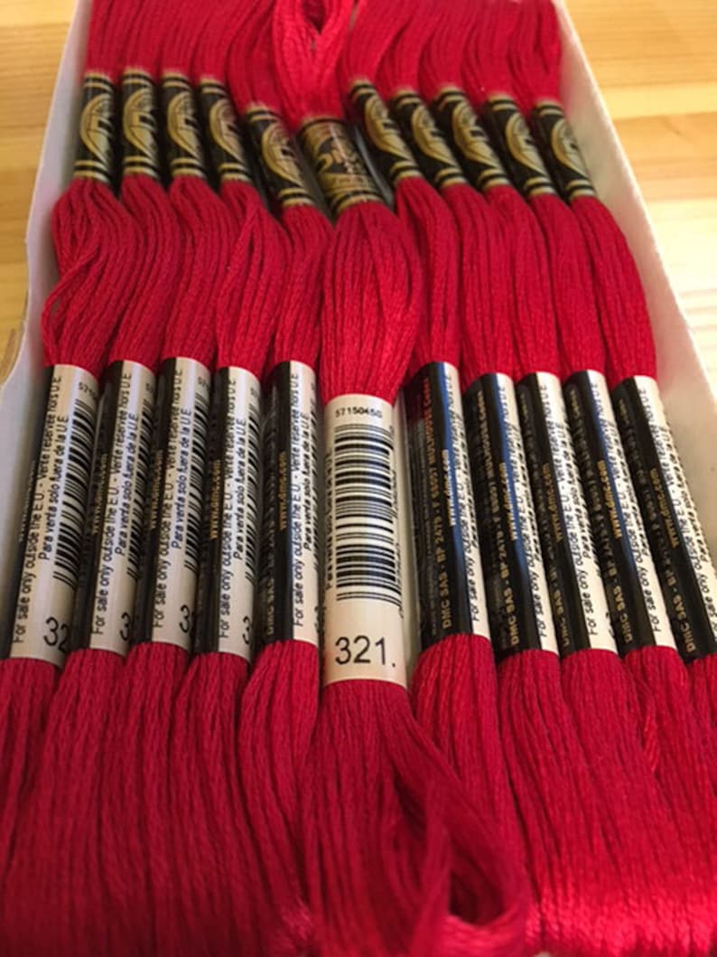 DMC 321 Red Embroidery Floss 2 Skeins 6 Strand Thread pour Etsy