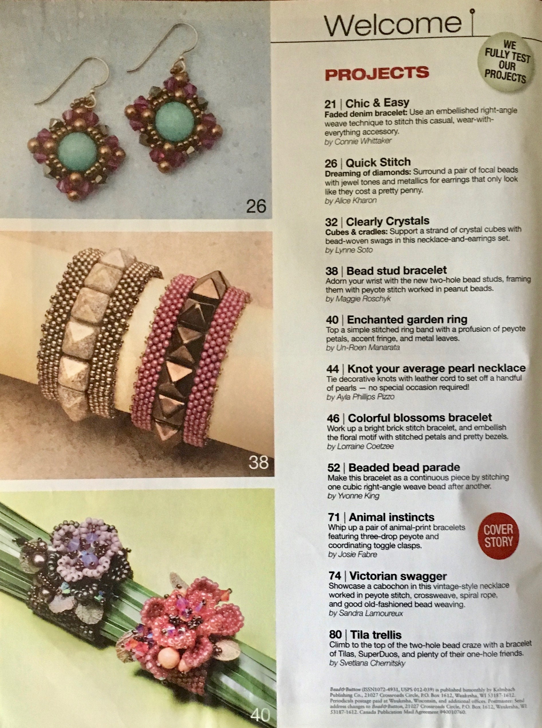 Bead And Button Magazine Animal Print Bracelet Leather Necklace