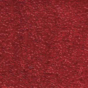 11/0 Miyuki Delica Transparent Matte Red Glass Seed Beads 7.2 grams DB774