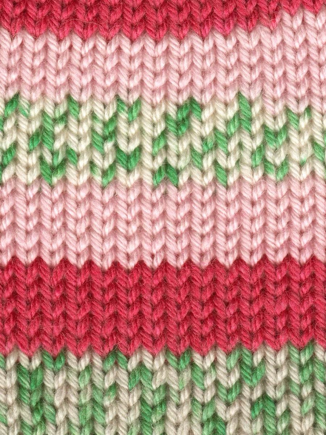 Fair Isle Super Wash Wool Nylon Shades of Rose Pink Light Pink Seafoam  White Yarn Cake 246 Yards Worsted Weight Honeysuckle 23 