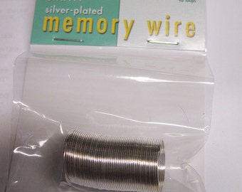 Memory Wire Ring Size .75 inch Diameter Silver Plated 48 loops CBWS3448