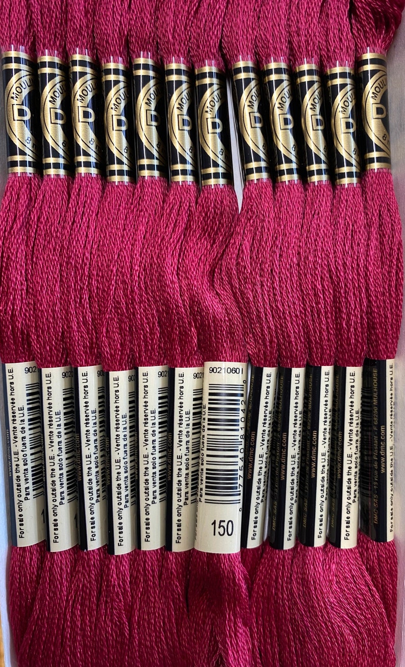 DMC 150 Red Bright Embroidery Floss 2 Skeins 6 Strand Thread Etsy