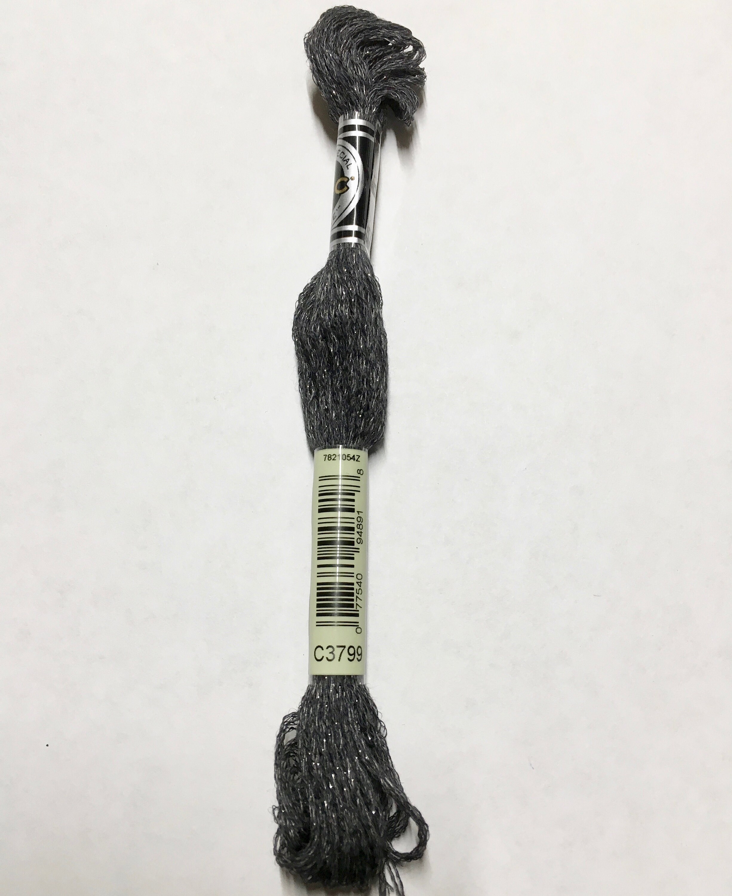 CXC 3799 Dark Grey Black Embroidery Thread by Metre, Cut 1-metre Lengths,  40x1 Metre Bundle, Cross Stitch Floss Full Cone, Colour Match DMC 