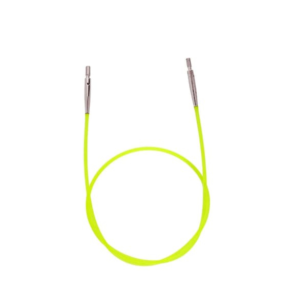 24 Inch Knitters Pride Interchangeable Circular Knitting Needle Cables  Iridescent Green Single Pack 60 Cm Fits Lykke and Knit Picks 