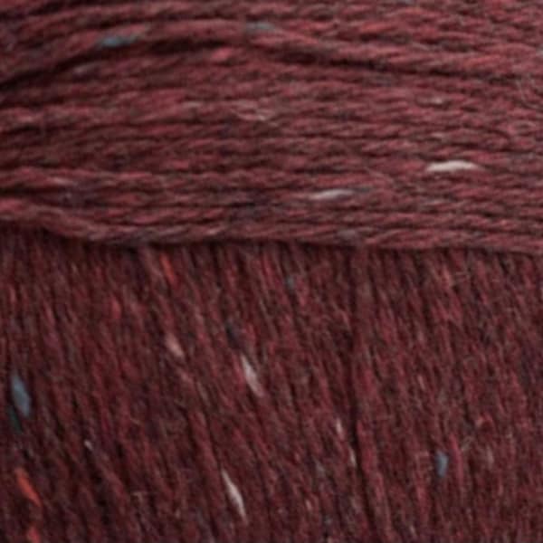 Recycled Tweed by Queensland 100% Recycled Wool Polyester Acrylic Tweedy Rustic Look Yarn 382 yards DK Weight Color 12 Claret