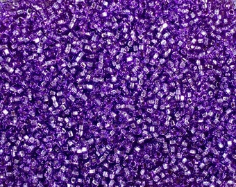 15/0 Light Purple Silver Lined Miyuki Glass Seed Beads 6 inch tube 28 grams #25