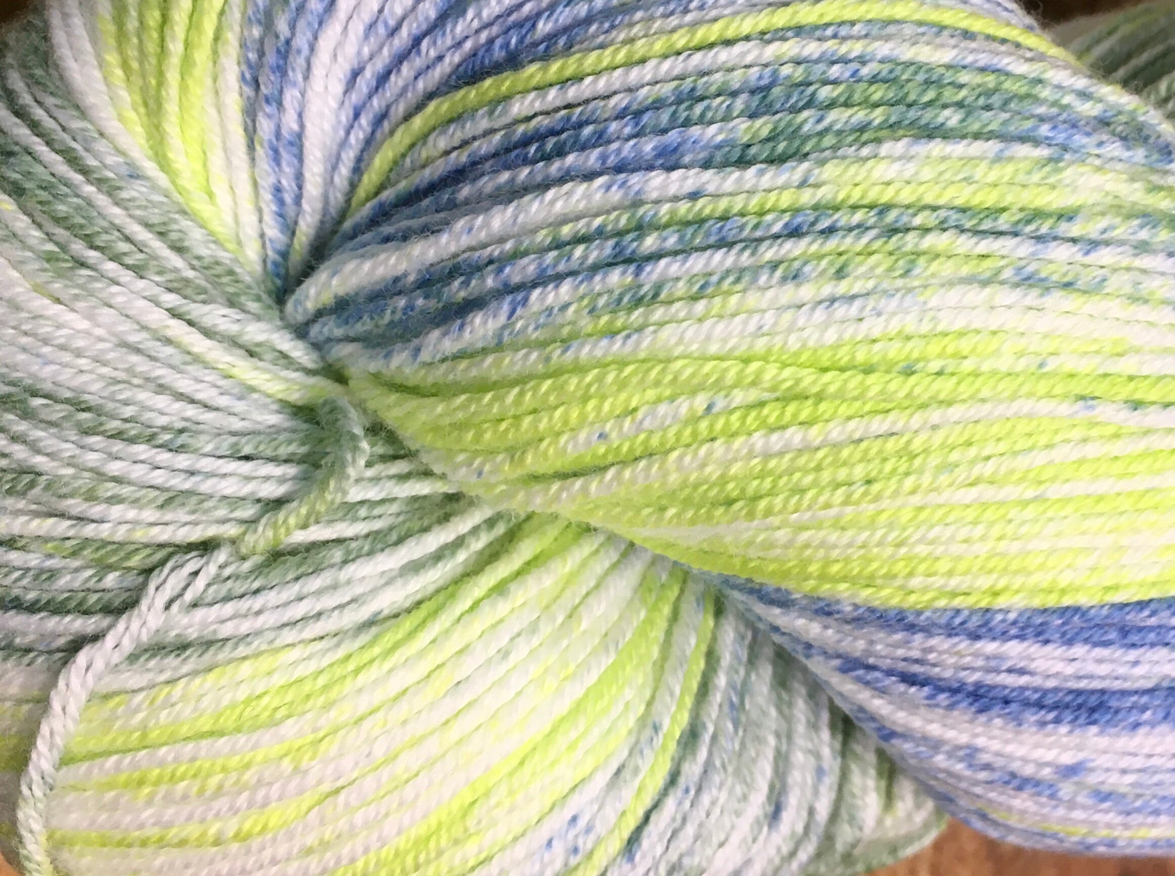 Araucania Huasco Cotton Yarn Hand Painted 100% Cotton Super Fine Fingering Weight Yarn Color 1003 Cordilerra Azul