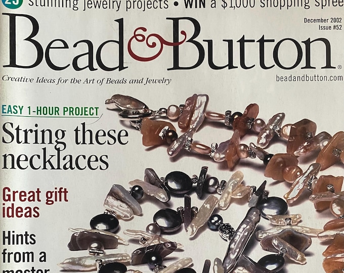 Bead and Button Magazine 25 Stunning Jewelry Projects December 2002 - Etsy