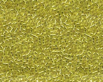 11/0 Miyuki Delica Silver Lined Yellow Glass Seed Beads 7.2 grams DB145