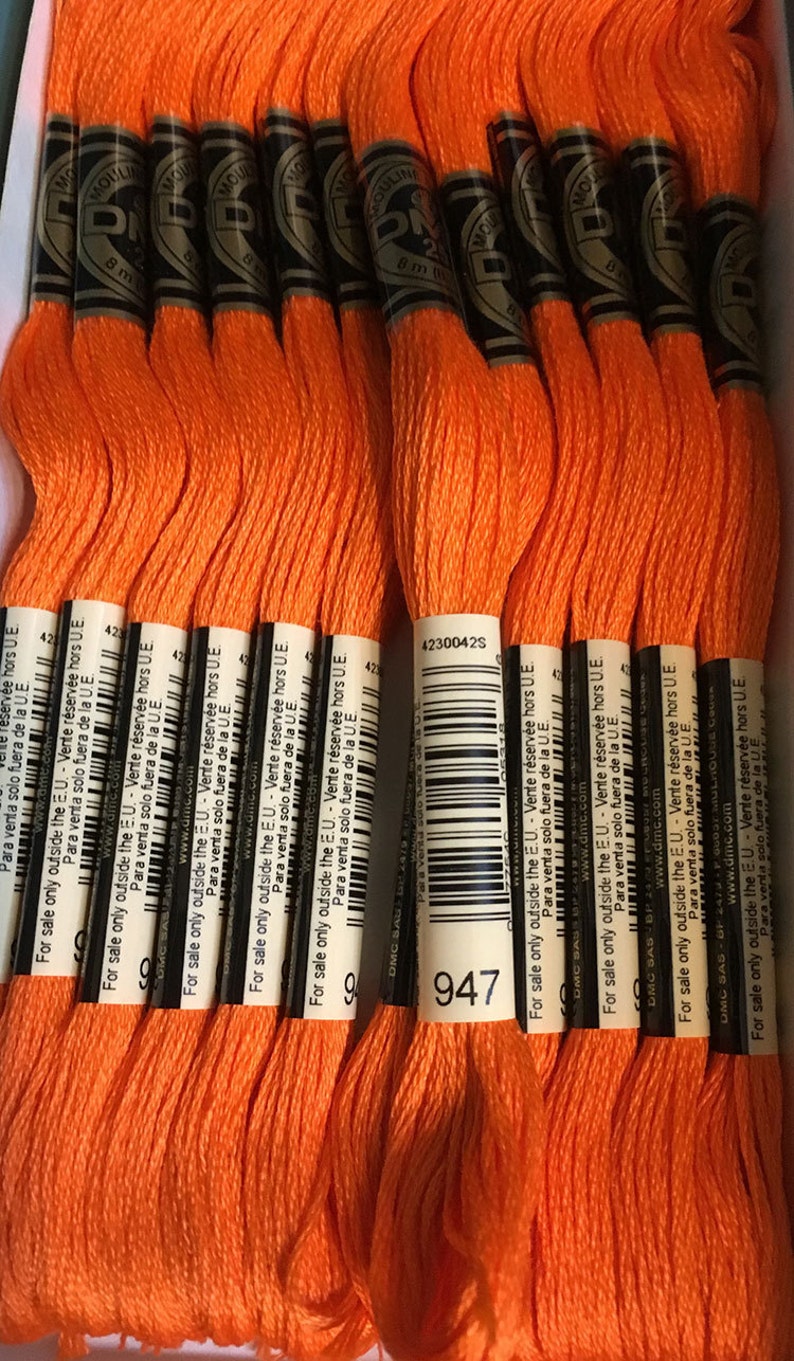 dmc-947-burnt-orange-embroidery-floss-2-skeins-6-strand-thread-for-embroidery-cross-stitch