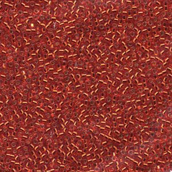 11/0 Miyuki Delica Silver Lined Red Orange Glass Seed Beads 7.2 grams DB43