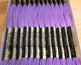 DMC 210 Medium Lavender Embroidery Floss 2 Skeins 6 Strand Thread for Embroidery Cross Stitch Needlepoint Sewing Beading