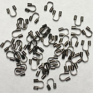 Wire Guardians Black Oxide Plated Beadsmith Wire Guard Protector 4mm x 4mm Approx. 144 pcs F332B image 2