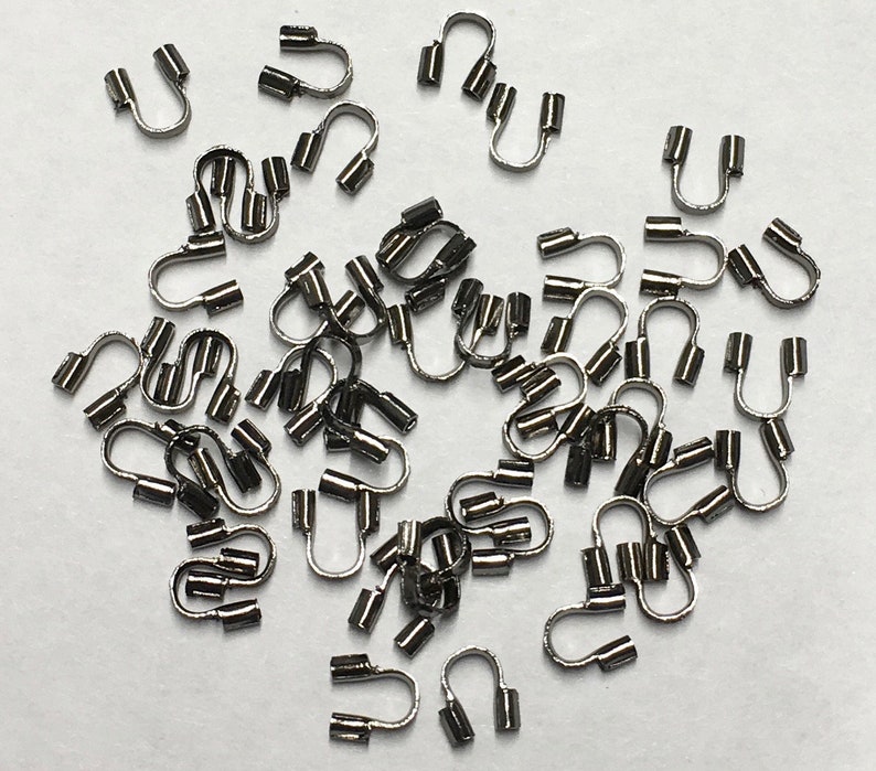 Wire Guardians Black Oxide Plated Beadsmith Wire Guard Protector 4mm x 4mm Approx. 144 pcs F332B image 2