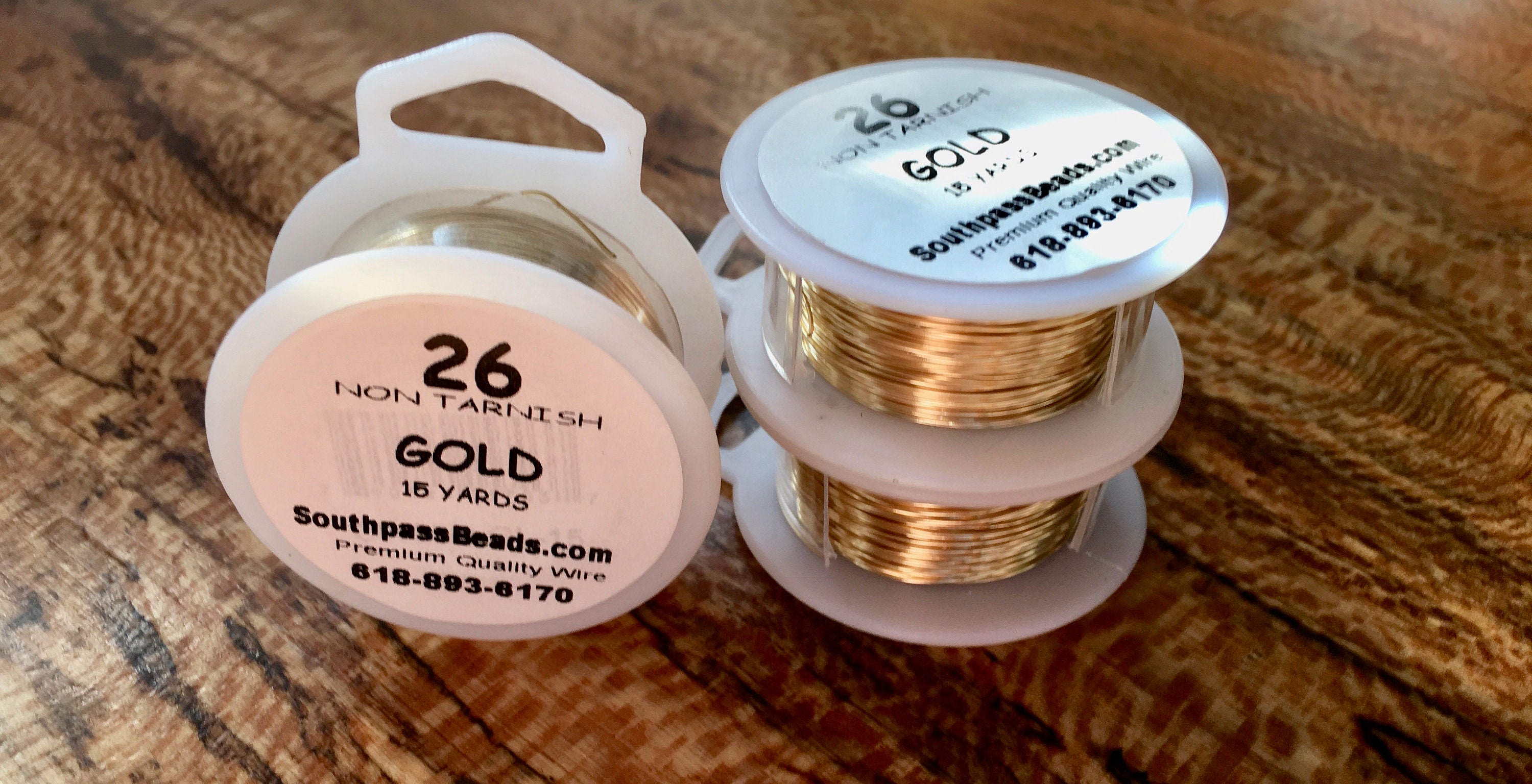 PRO-QUALITY GOLD NON TARNISH 28GA WIRE 45FT