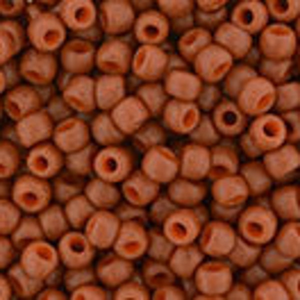 11/0 Burnt Orange Semi Glazed AB Toho Japanese Glass Seed Beads 6 inch tube 28 grams #2610F